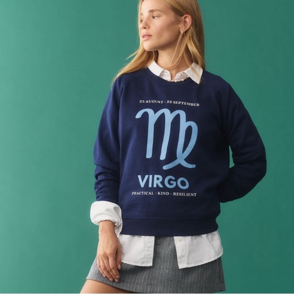 NWT! Anthropologie The Zodiac Sweatshirt by Catherine O'Sullivan